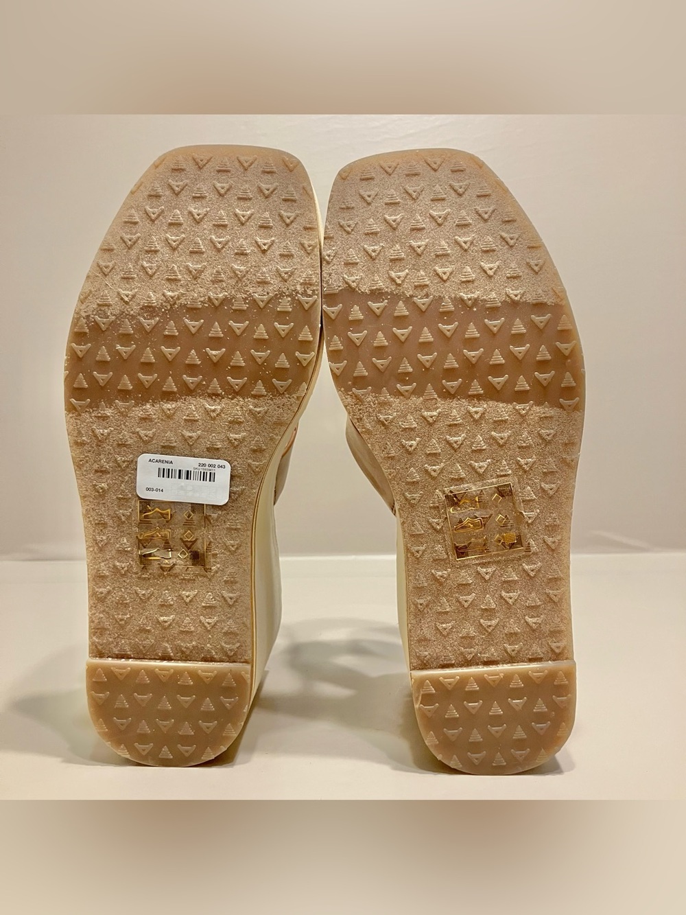 ALDO Acarenia wedge sandals cognac gold-tone accents platform wedge heel Sz 7.5 - Picture 9 of 14